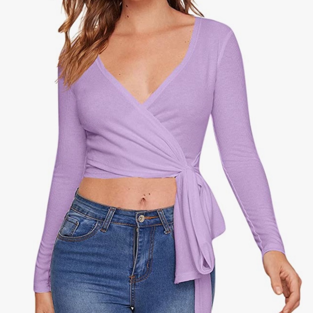 Lilac long sleeve shirt